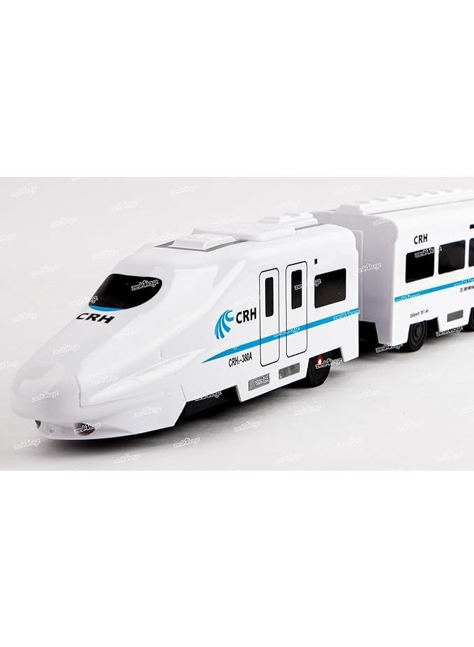 CRH high-speed remote-controlled train, electric train toy, white, with remote control and USB cable, for children - Image 3